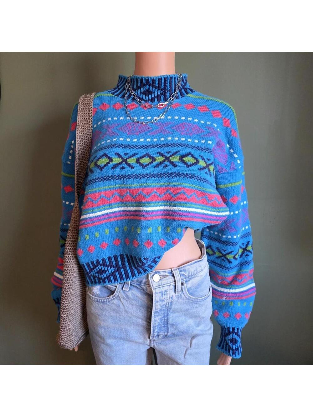 Women's Multi and Blue Jumper